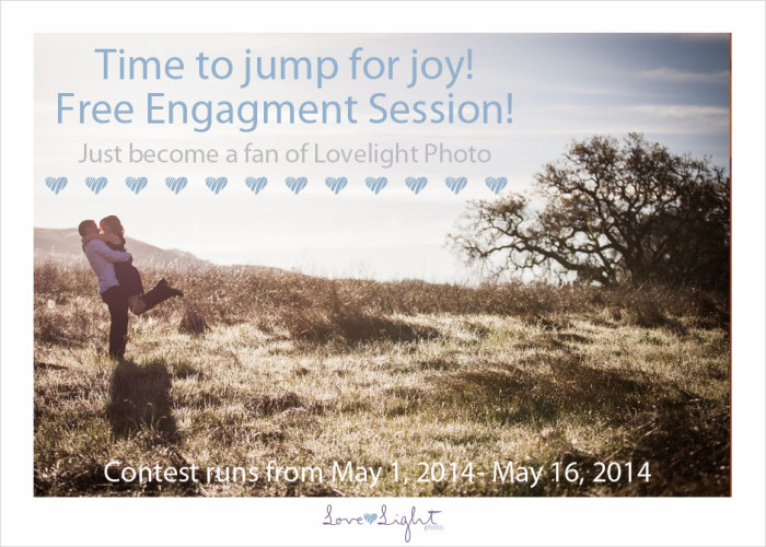 Big Announcement: Contest!!! Become a Facebook fan of Lovelight Photo and win a free engagement Session!!